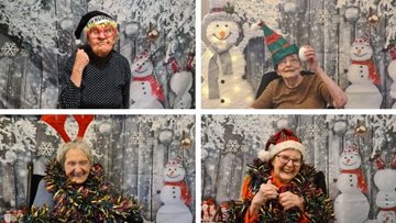 A Christmas photoshoot at Woodside Court care home